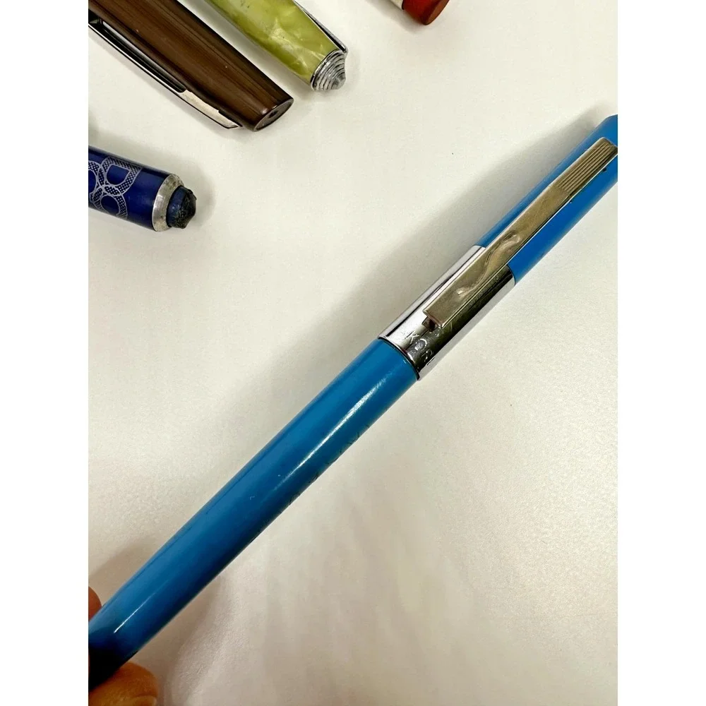 Vtg mechanical pencils lead Lyncraft Green Celluloid Scripto Blue Red Set 5